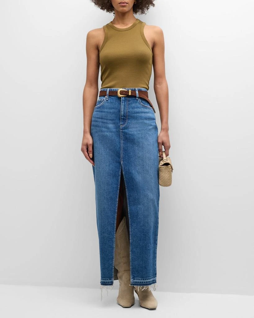 Paige Angela Denim Maxi Skirt 3