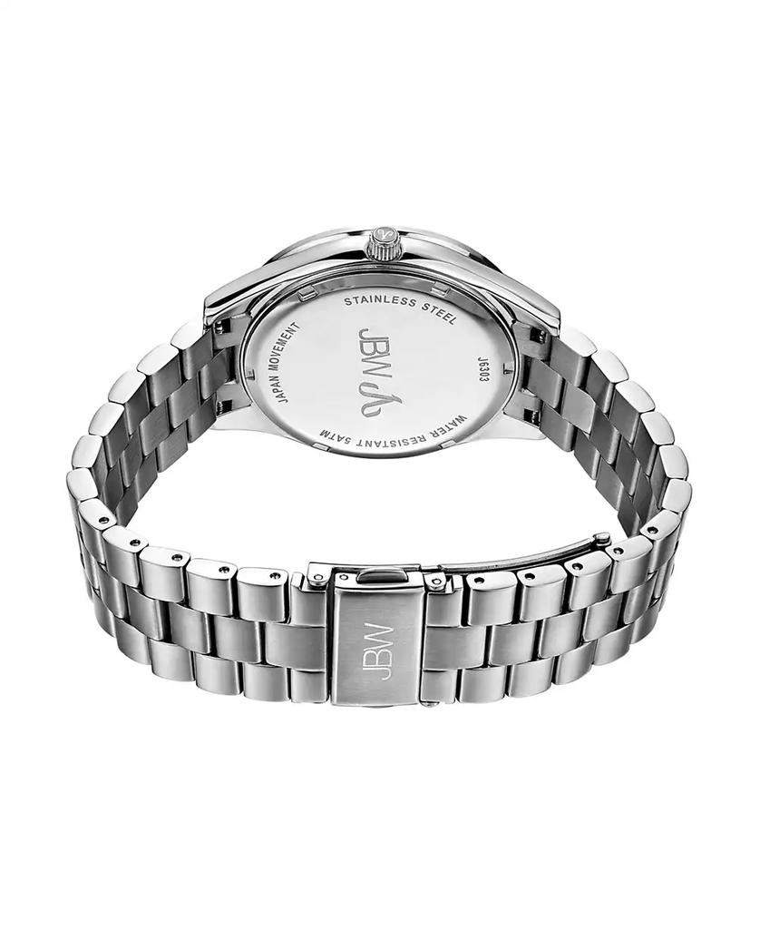 Jbw Women's Mondrian Jewelry Set Diamond (1/6 ct.t.w.) Stainless Steel Watch