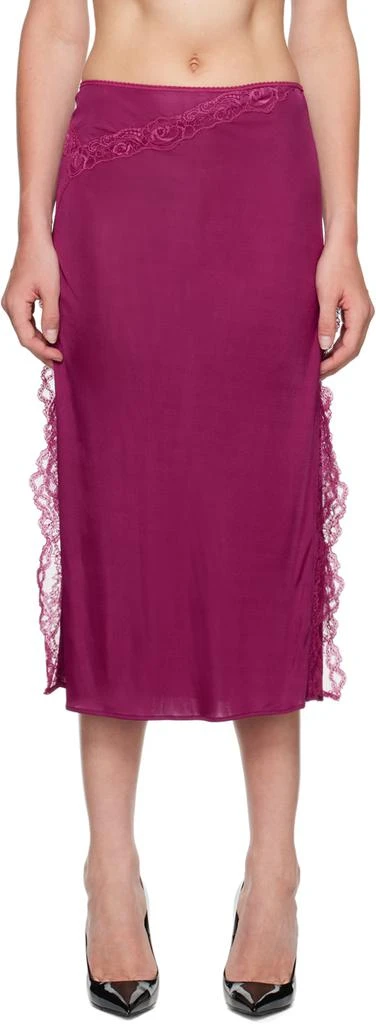 VAILLANT Pink Cigarette Midi Skirt 1