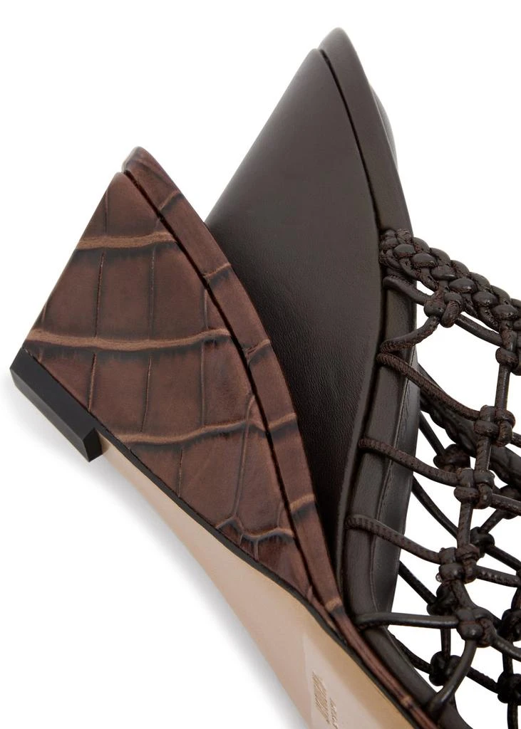Jacquemus Les Doubles woven leather wedge mules 4