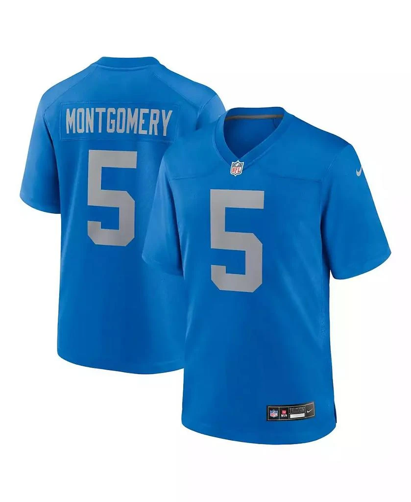 NIKE Men's David Montgomery Blue Detroit Lions Alternate Game Jersey 1