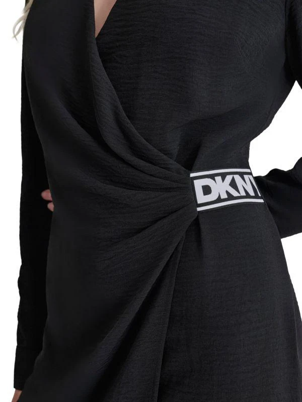 DKNY Surplice Neckline Faux Wrap Mini Dress 5