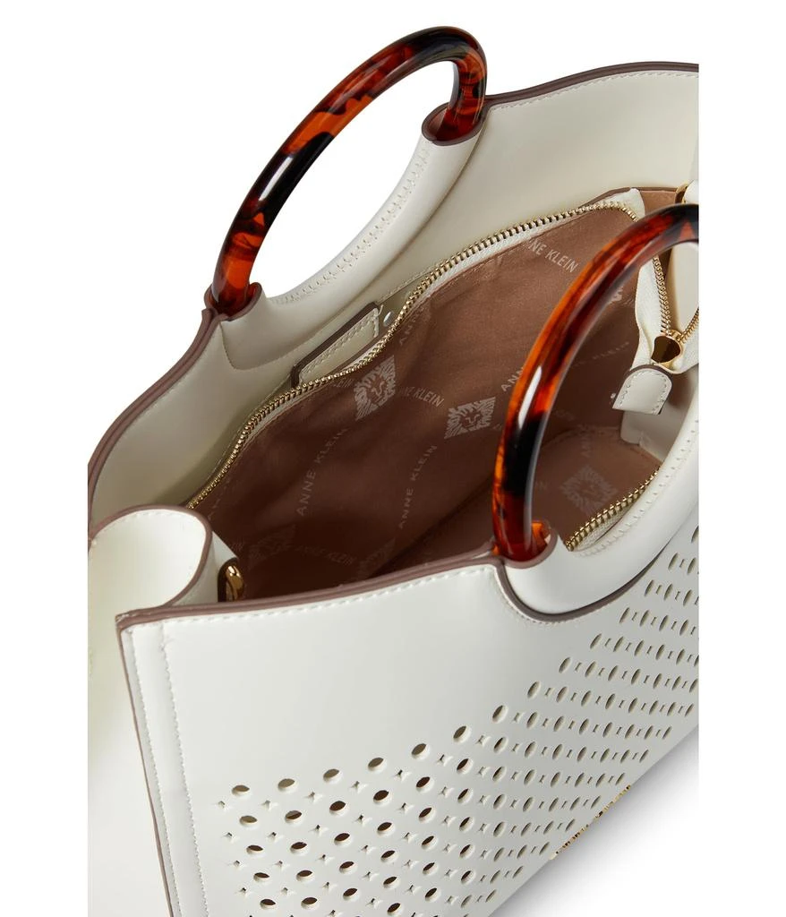 Anne Klein Perf Round Handle Satchel 3