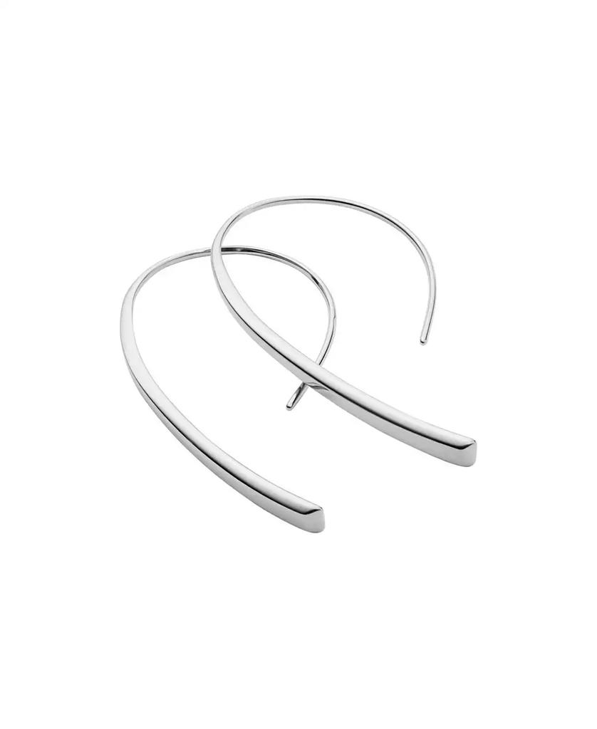 Fossil Sadie Stainless Steel Bevel Hoop Earring