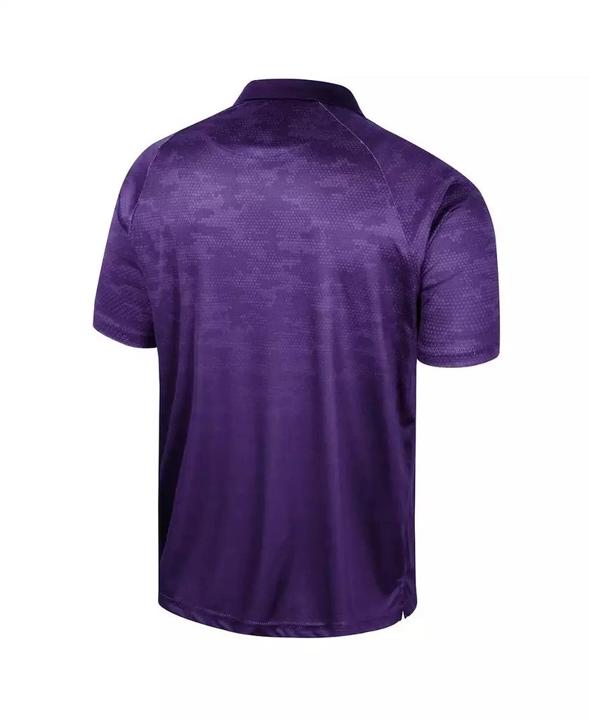 Colosseum Men's Purple Kansas State Wildcats Honeycomb Raglan Polo Shirt 2