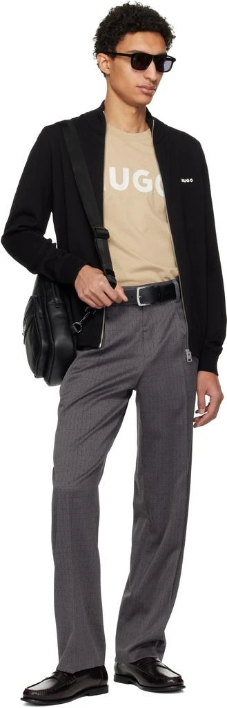 Hugo Boss Black Stacked-Logo Mono Strap Bag 4