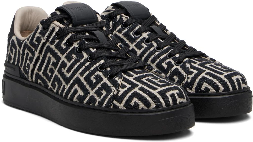 Balmain Black B-Court Monogram Sneakers 4
