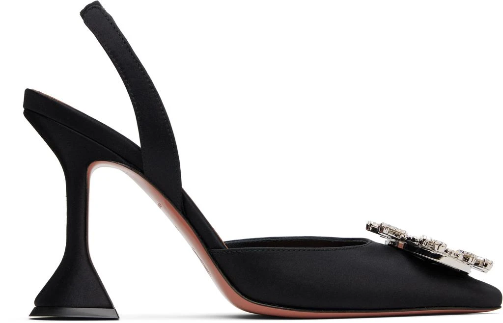 Amina Muaddi Black Begum Sling Heels 1
