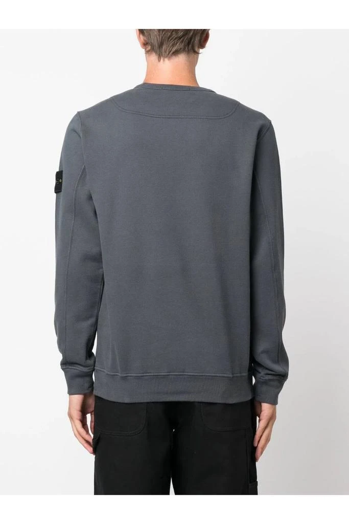 undefined Garment Dyed Cotton Sweatshirt Grey 4