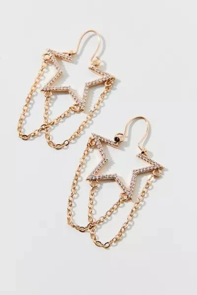 Urban Outfitters Star Chain Hoop Earring 1