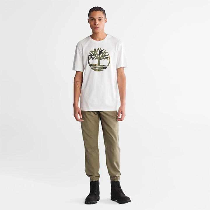 Timberland Camo-Logo T-Shirt for Men in White 3