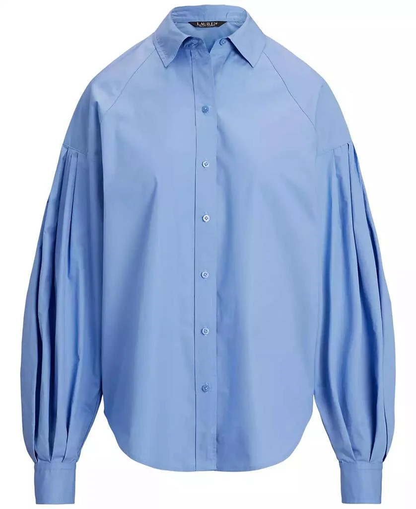 Ralph Lauren Women's Cotton Poplin Blouson-Sleeve Shirt, Regular & Petite 7