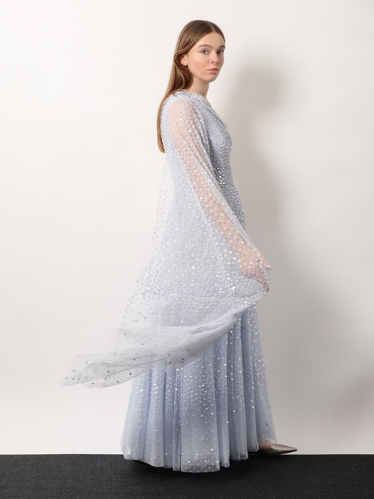 Needle & Thread One-shoulder long dress with sequins