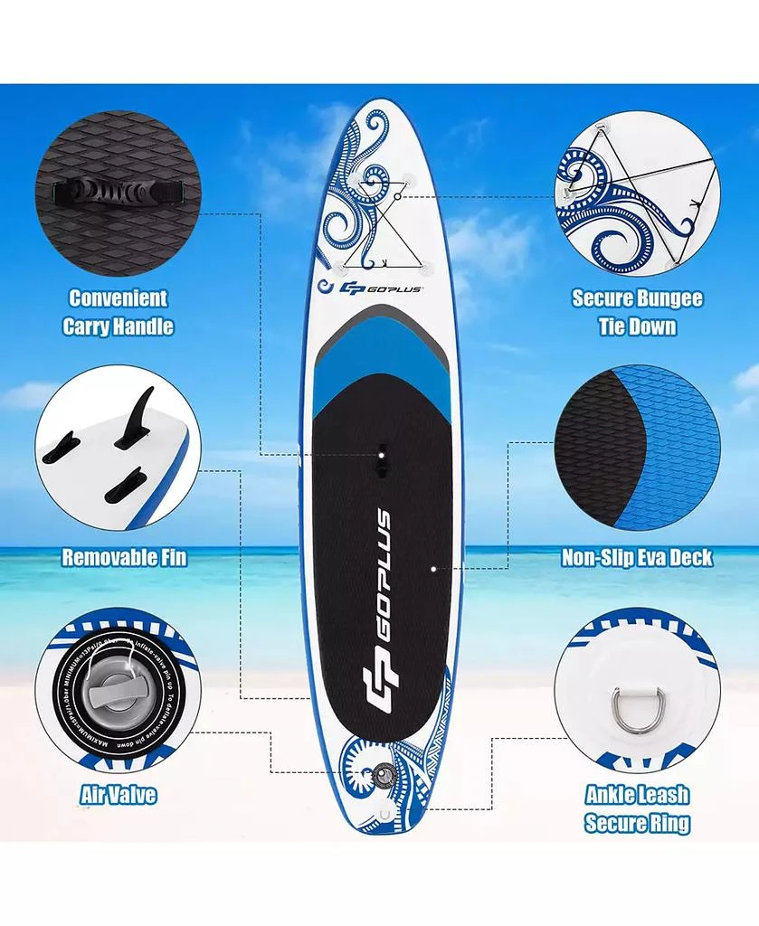 Costway 1 pcs 10.5  Inflatable Stand Up Paddle Board SUP Surfboard 4