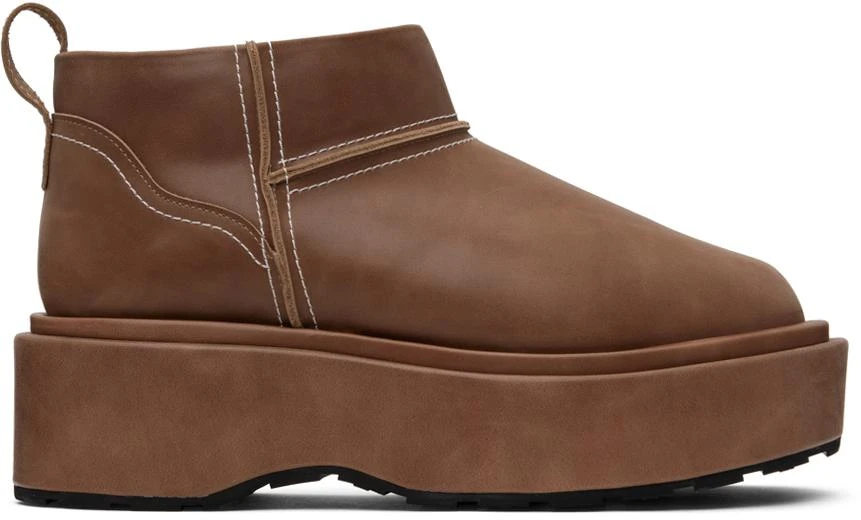 We11done Brown Pull-Loop Boots 1