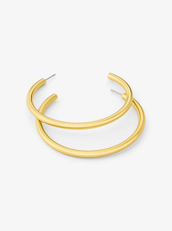 Michael Kors Precious-Metal Plated Brass Large Hoop Earrings 2