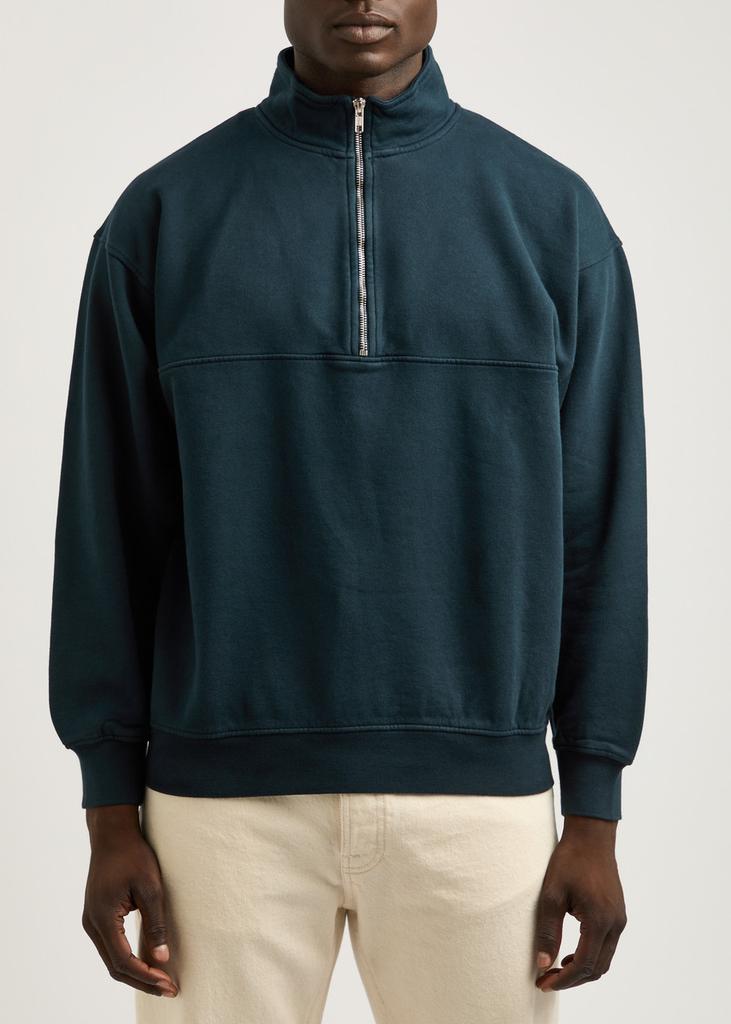 Colorful Standard Half-zip cotton sweatshirt