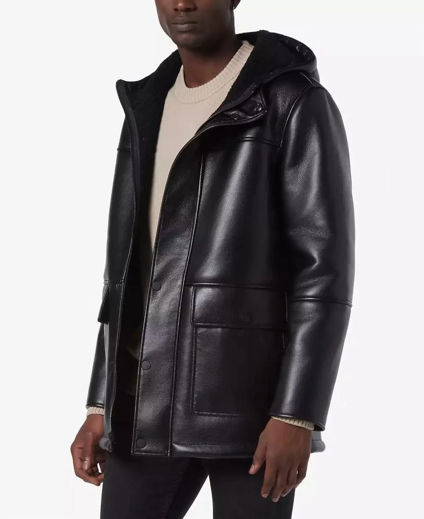 Marc New York by Andrew Marc Men's Donohue Faux Leather Fleece-Lined Parka Jacket 3