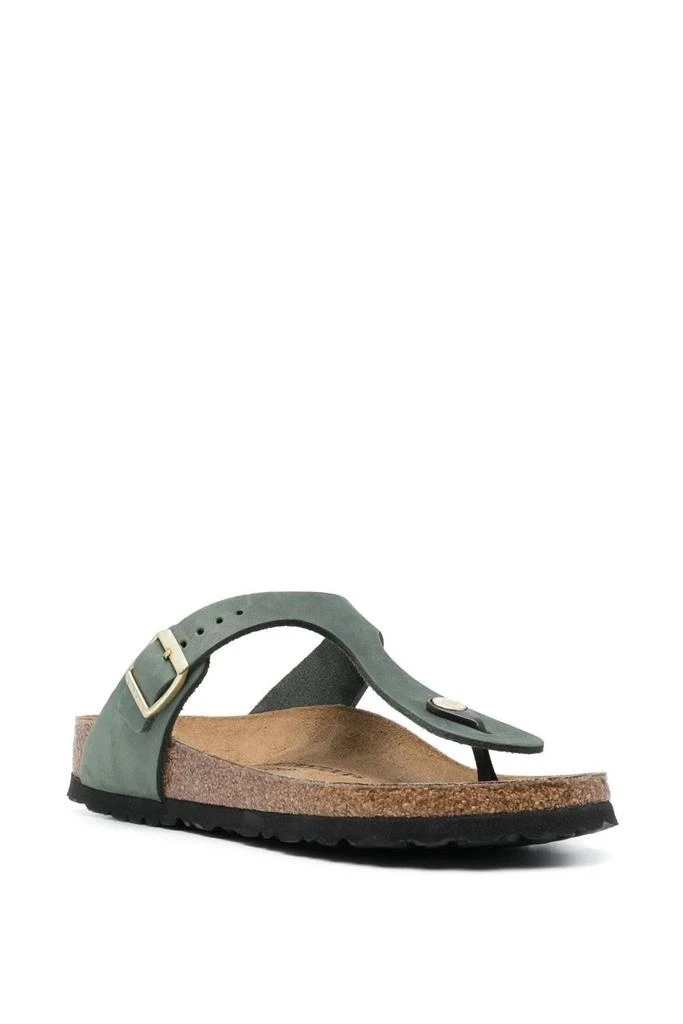 undefined Womens Gizeh Leather Sandals Khaki 2