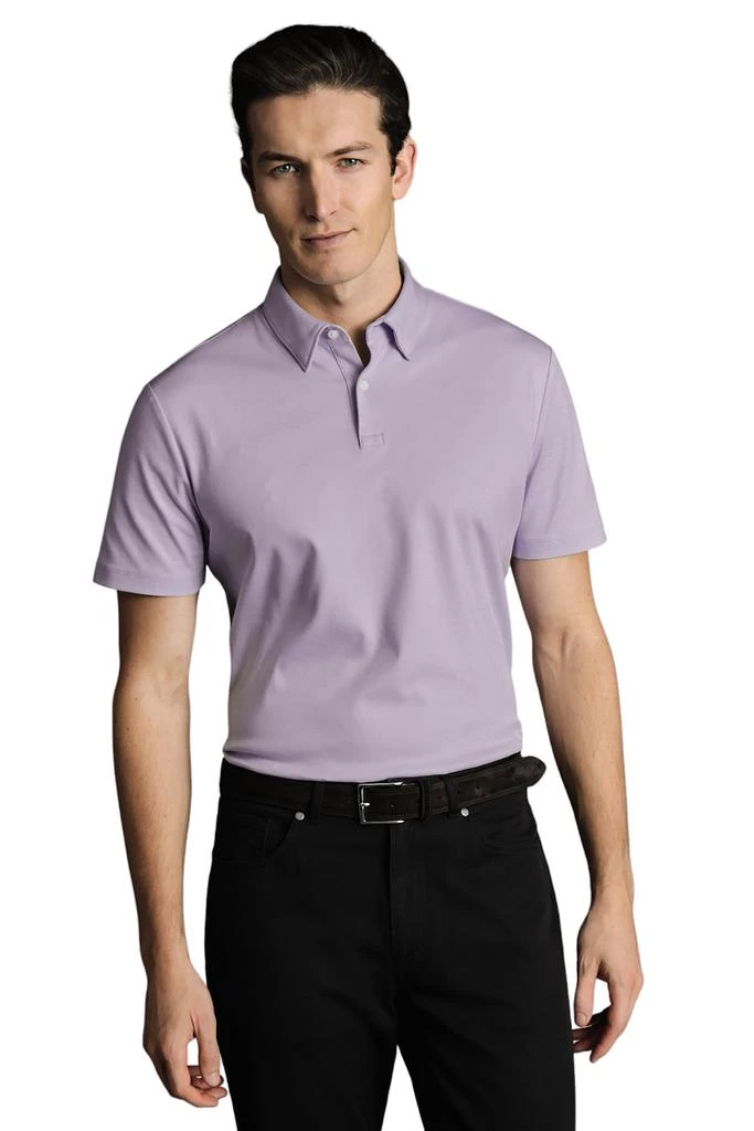 Charles Tyrwhitt Men's Plain Short Sleeve Jersey Polo 5
