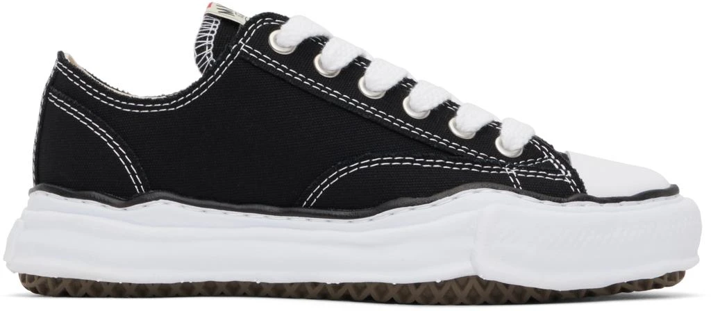 Maison MIHARA YASUHIRO Black Peterson OG Sole Canvas Low-Top Sneakers 1