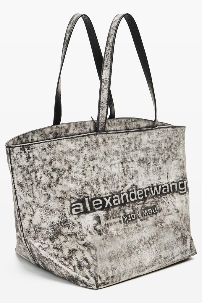 Alexander Wang Black and White Leather Punch Tote