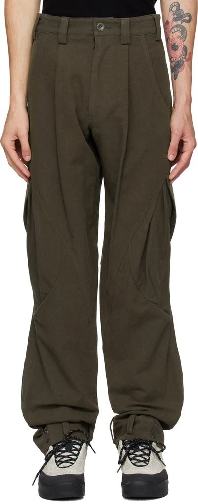 Hyein Seo Brown Cotton Cargo Pants 1