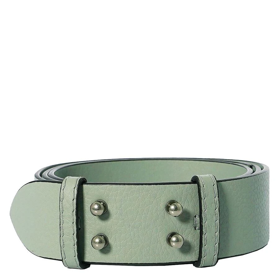 Ladies Grey Blue Small Belt Bag Grainy Leather Belt – On  display picture 1