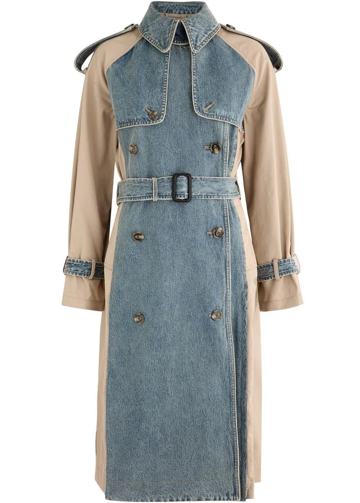 3.1 Phillip Lim Panelled denim and cotton trench coat 1