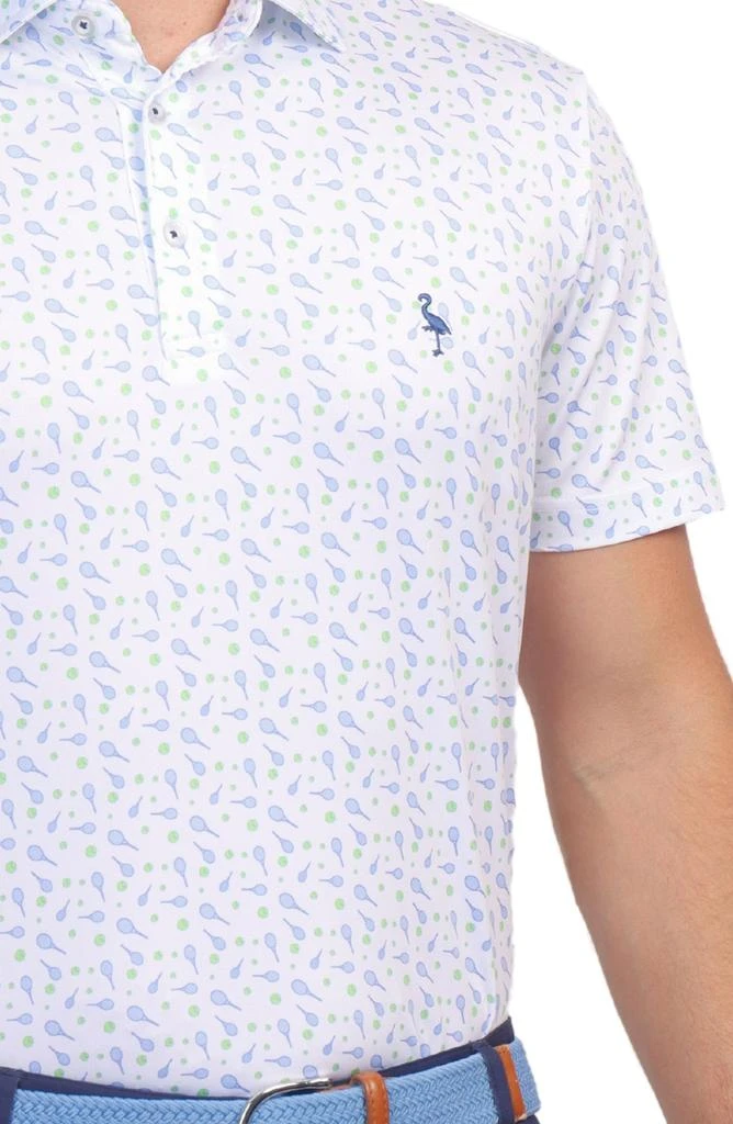 TailorByrd Tennis Racket Print Performance Polo 4
