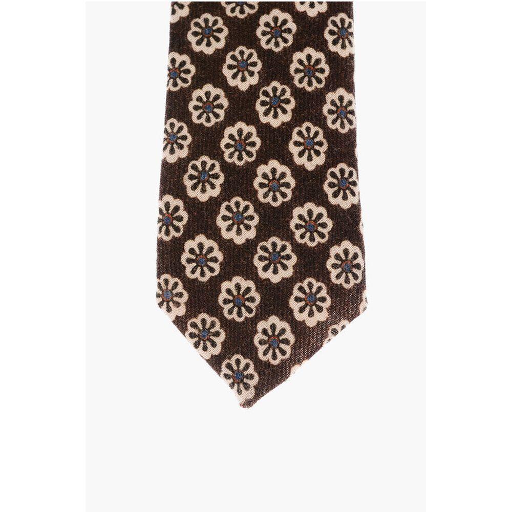 Corneliani CC COLLECTION Floral-Patterned Wool Kipper Men's Tie