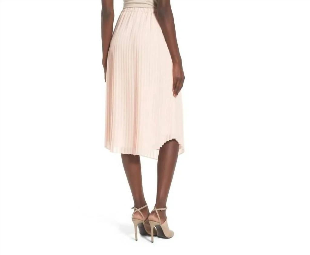 Chelsea28 Chelsea28 - Pleated Sheer Uneven Hem Midi Skirt 1