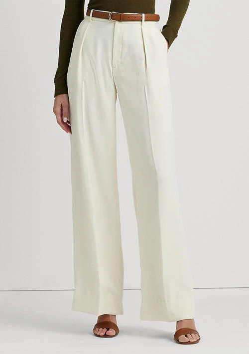 Ralph Lauren Ralph Lauren Petite Double Faced Georgette Wide Leg Pants 1