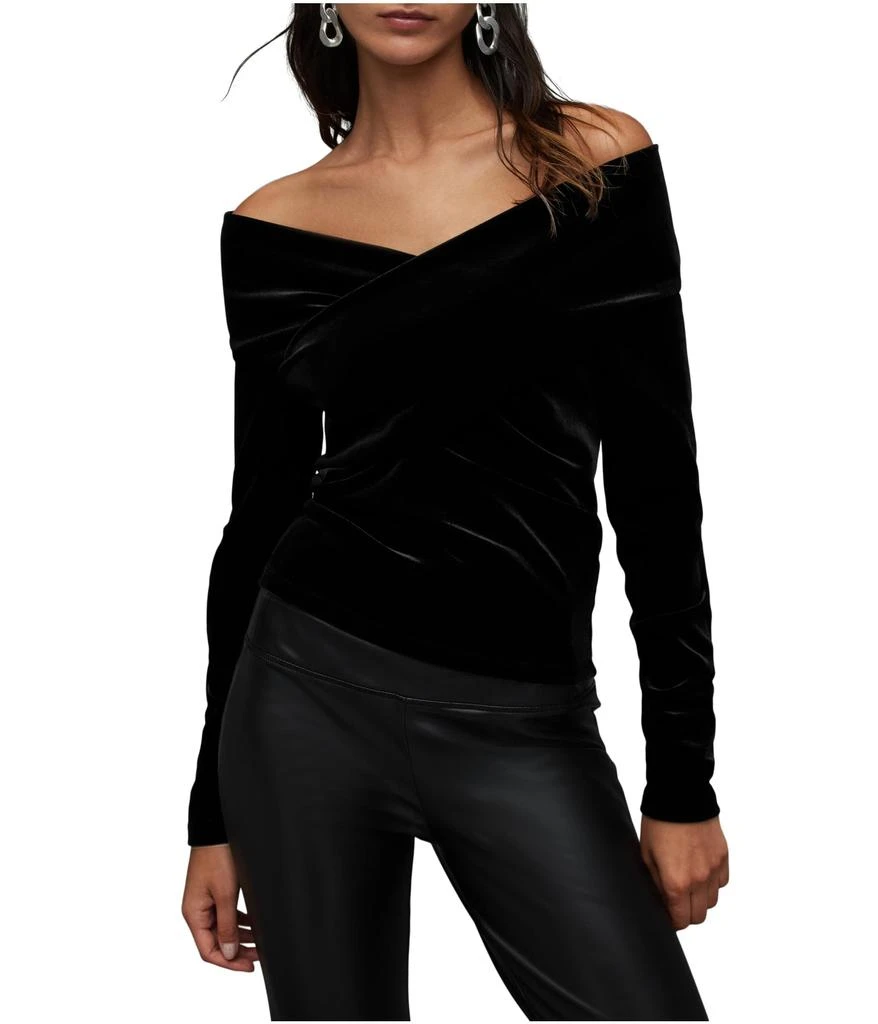 ALL SAINTS Delta Velvet Top 1