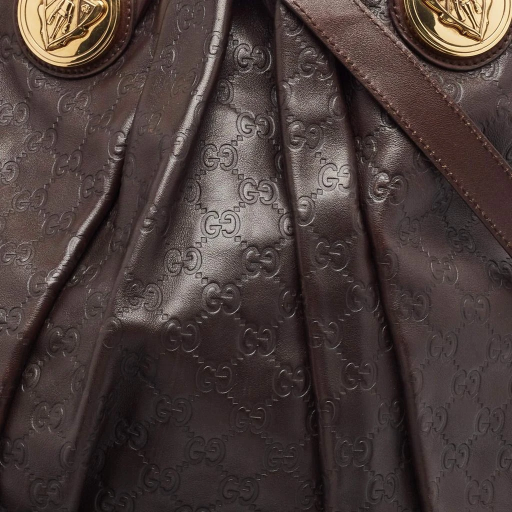 Gucci Gucci Dark Brown Guccissima Leather Large Hysteria Hobo 5