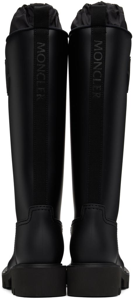 Moncler Black Kickstream High Rain Boots