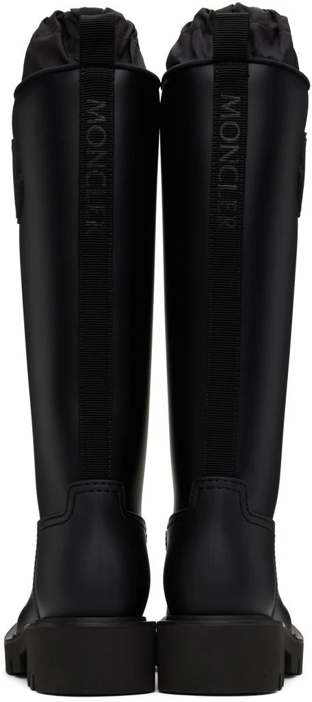 Moncler Black Kickstream High Rain Boots 2