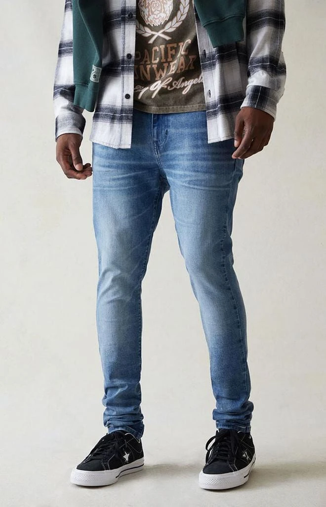 PacSun High Stretch Indigo Stacked Skinny Jeans 1