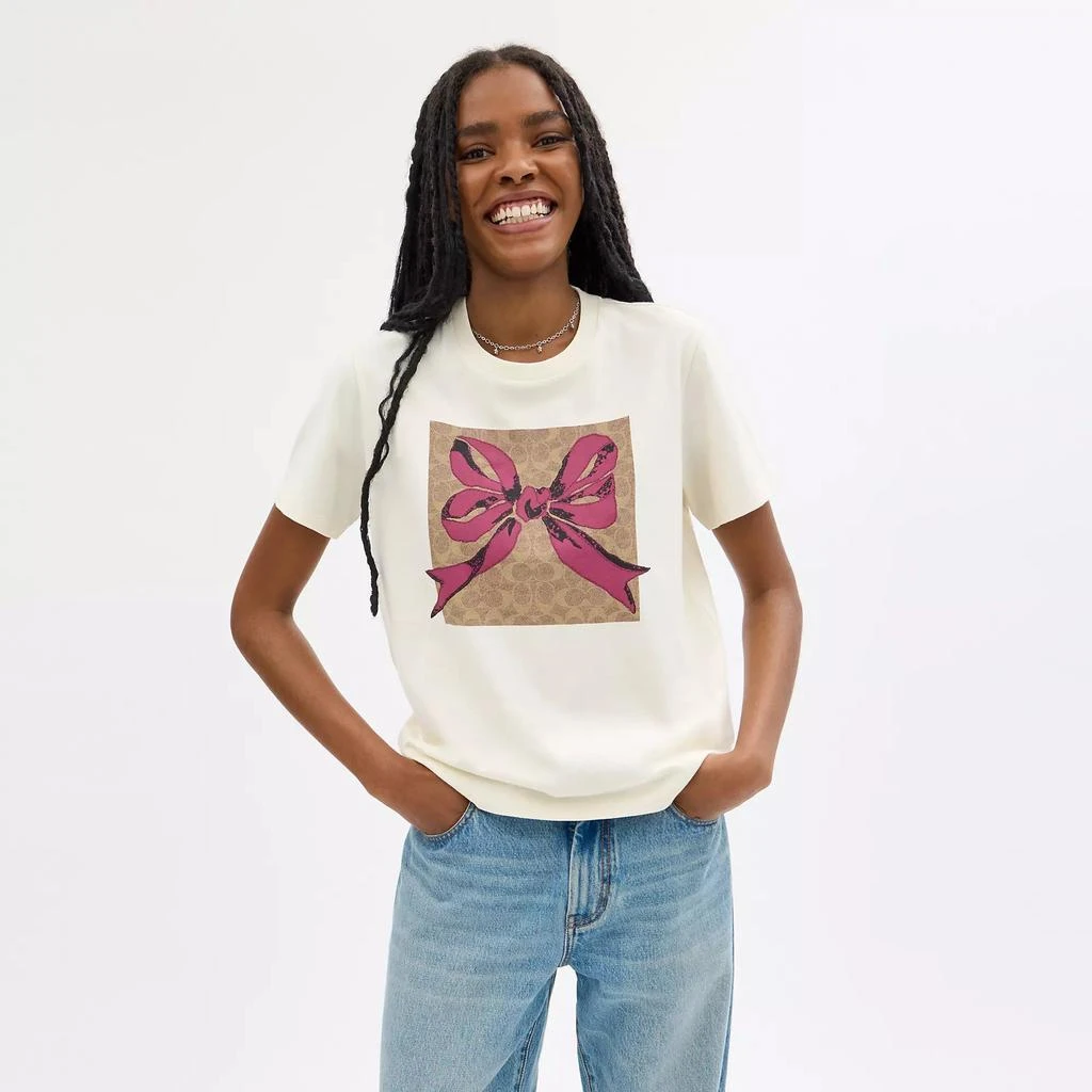 Coach Signature Square Bow T Shirt 2