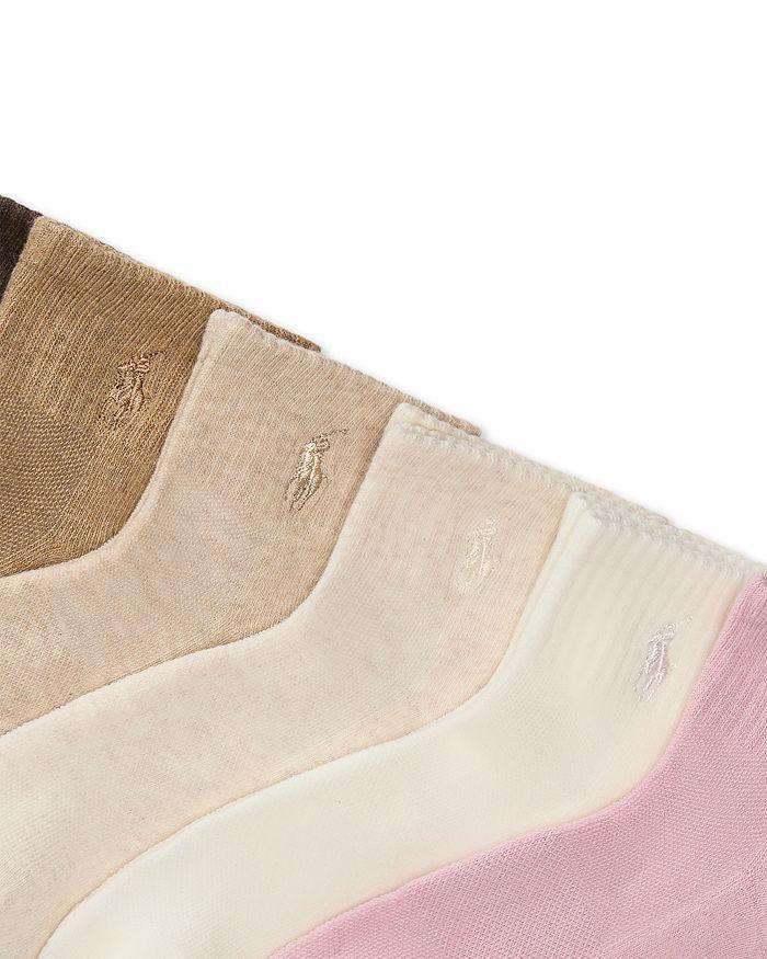 Ralph Lauren Cushioned Quarter Crew Socks, Pack of 6