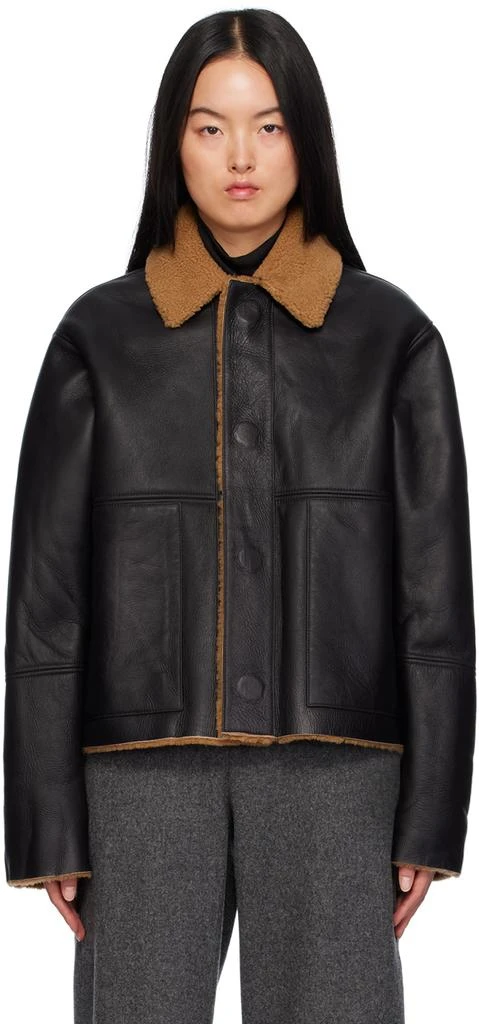 KASSL Editions Black Reversible Shearling Jacket 1