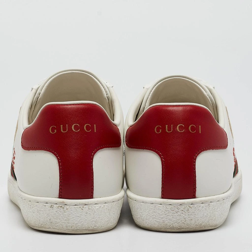 Gucci Gucci White Leather Web Ace Low Top Sneakers Size 36 5