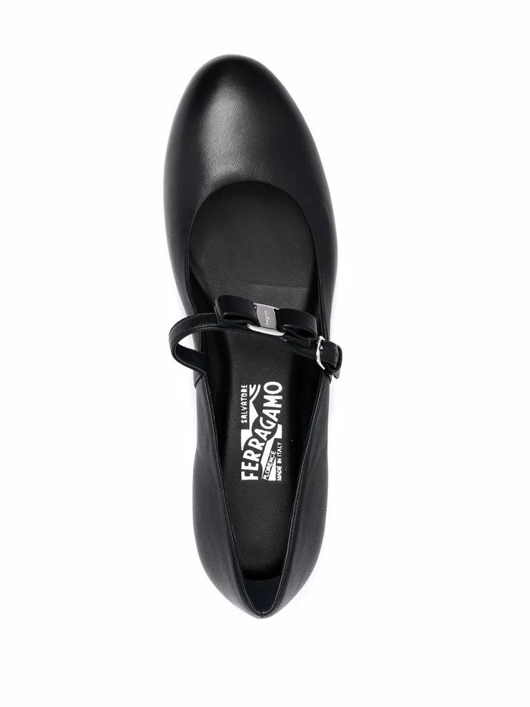 Salvatore Ferragamo Ferragamo Lizz Leather Ballerina Shoes