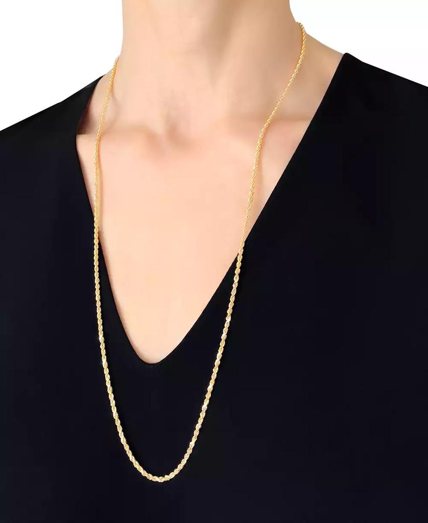 Italian Gold Forza Rope Chain 18" Necklace (2-1/2mm) in 14k Gold