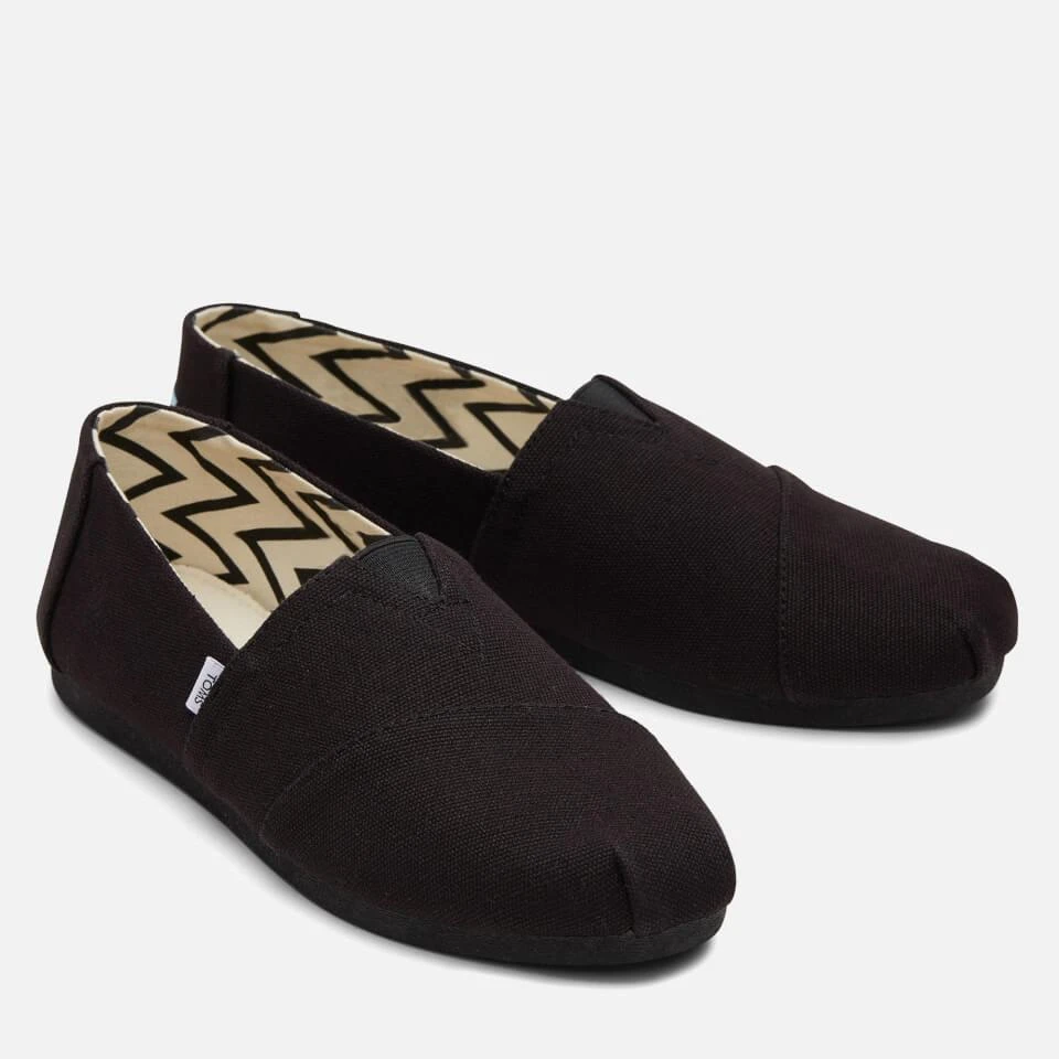 TOMS TOMS WOMEN'S ALPARGATA VEGAN CANVAS PUMPS - BLACK/BLACK 2