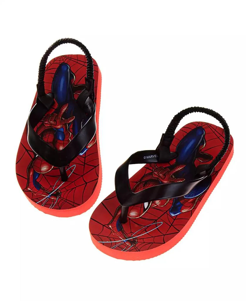 Spider-Man Toddler Boys Superhero Backstrap Flip Flop Slippers 5