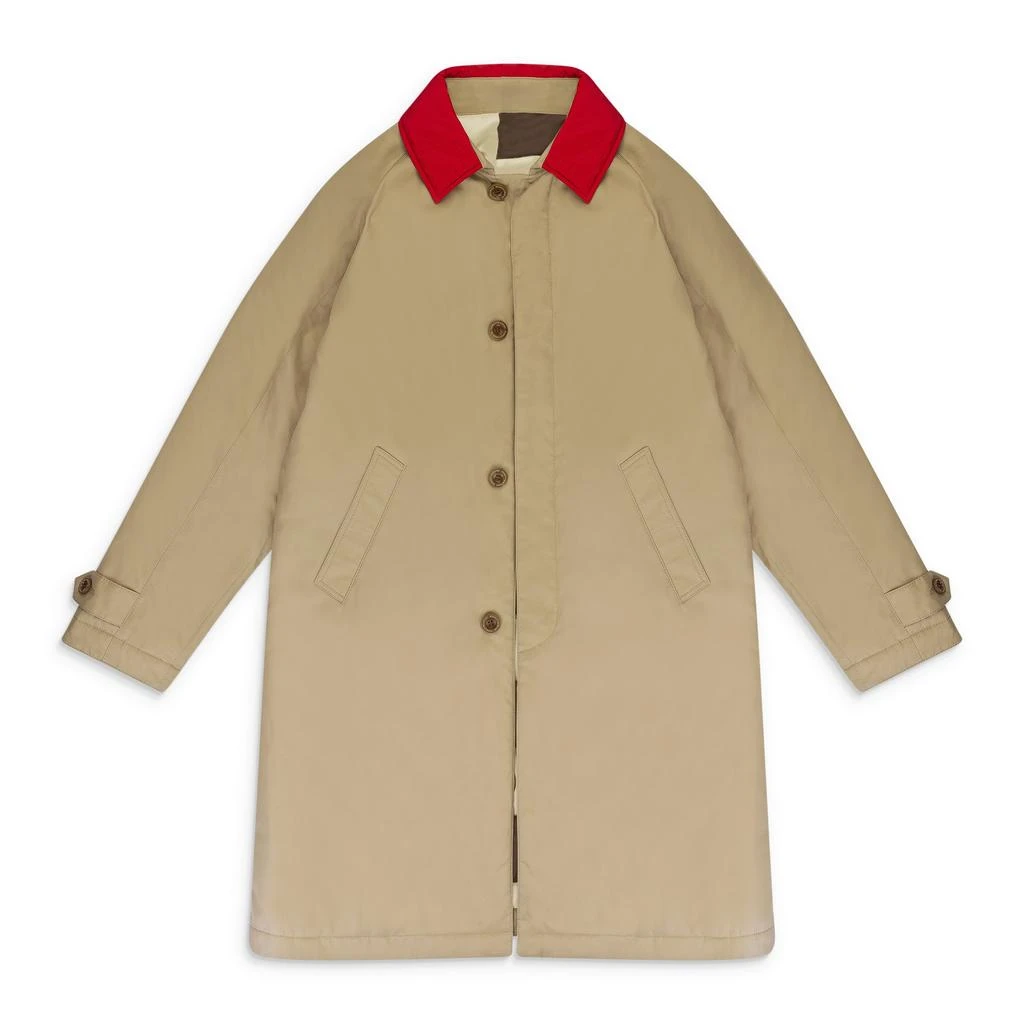 UNDERCOVER BEIGE MENS WOVEN RAINCOAT