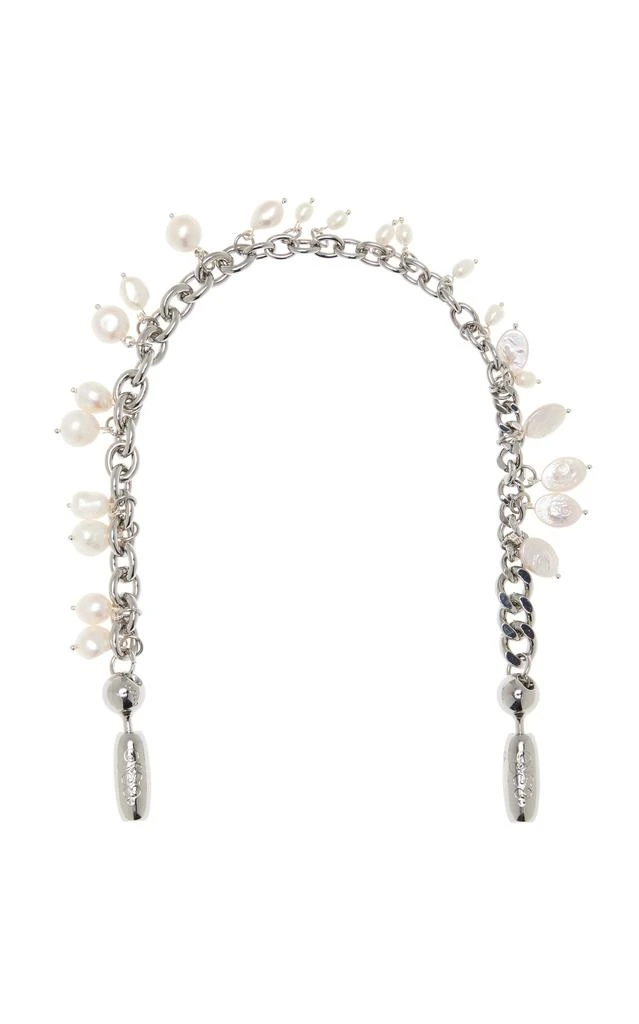 Ossa Ossa - Pearl Wristlet Phone Strap - White - OS - Moda Operandi 1