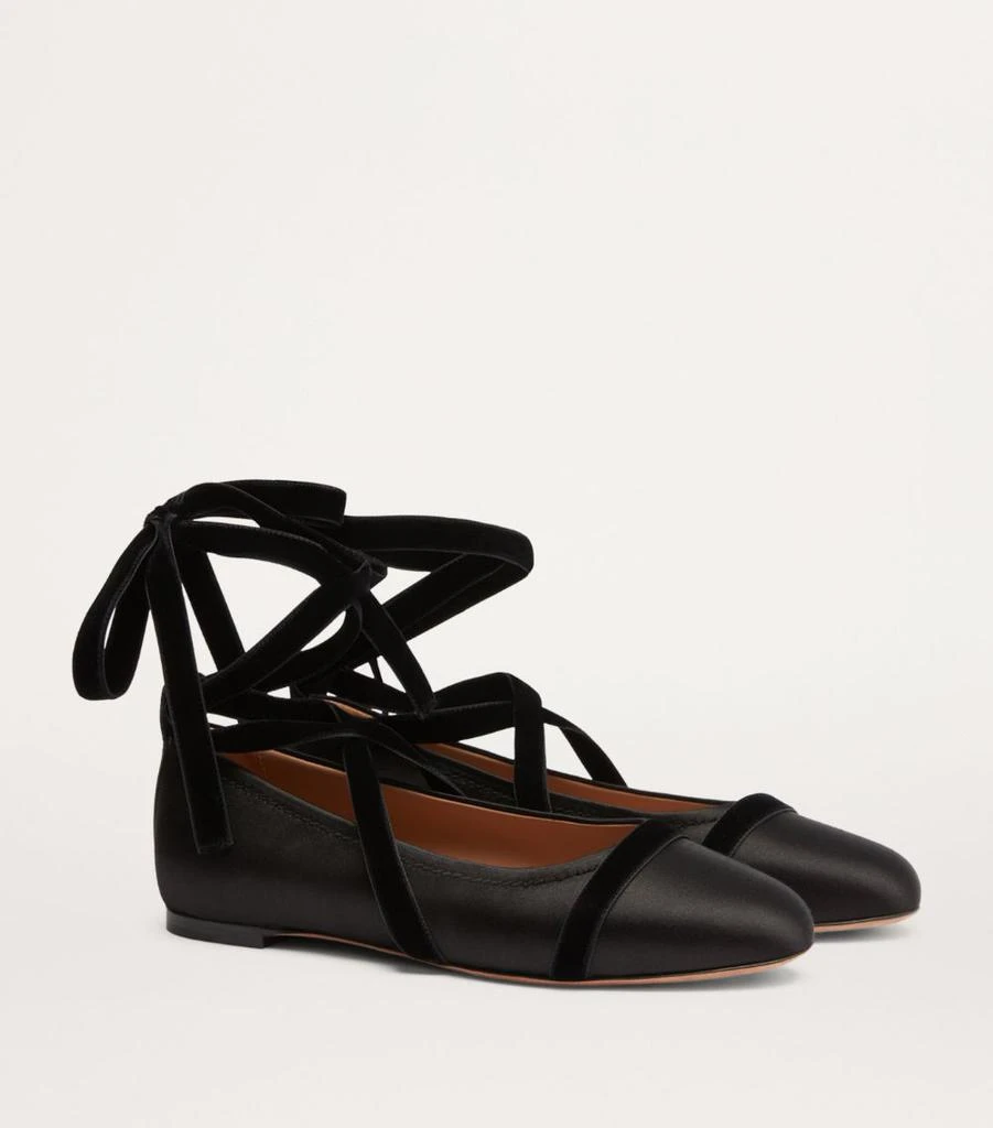 Malone Souliers Satin Spencer Ballet Flats 3