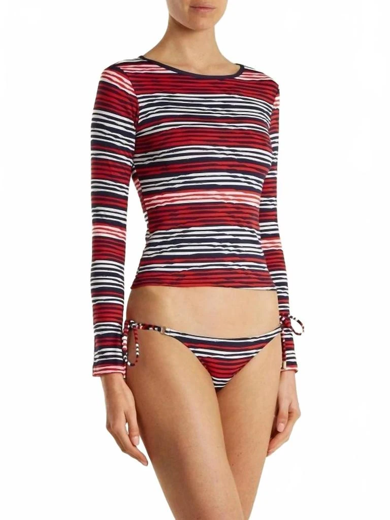 MELISSA ODABASH Cali Cropped Rash Guard In Coast
